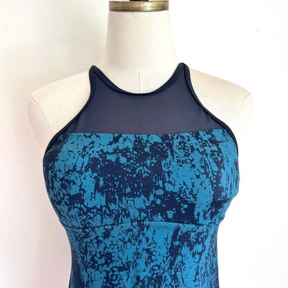 Nike Swim Women's Nike High-Neck Swim Tankini Teal Navy Size Small - Picture 11 of 14